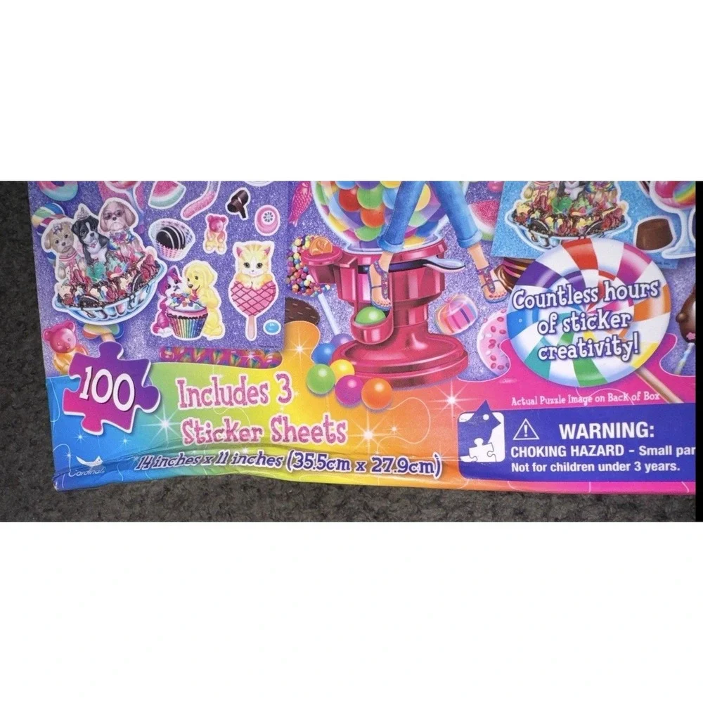 Lisa Frank Stickers 100pc Puzzle Cherri Purrscilla 3 Sticker Sheets Art 2013 NOS